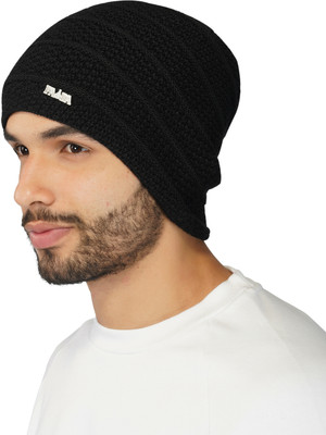 iSweven Solid, Woven, Printed Beanie Cap