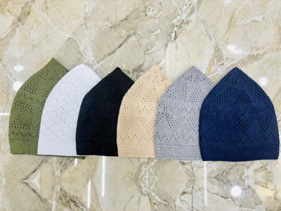 UAONLINE Self Design Prayer Cap Cap(Pack of 6)