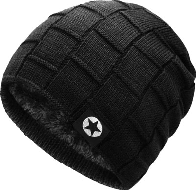 Frackson Solid, Checkered Beanie Cap