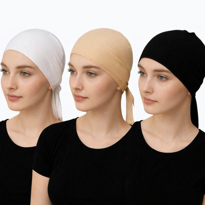 Abeeha Solid Prayer Cap(Pack of 3)