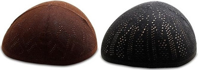 ONE RELIGIOUS ST Self Design Prayer Cap Cap(Pack of 2)