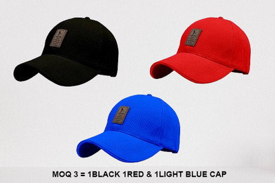 ALAMOS Embellished Sports/Regular Cap Cap(Pack of 3)