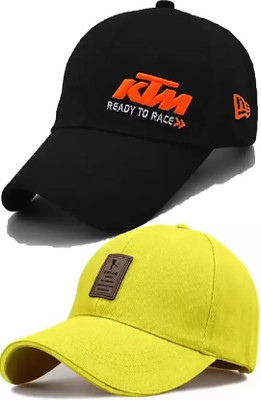 cap world Embroidered, Self Design, Solid Sports/Regular Cap Cap(Pack of 2)