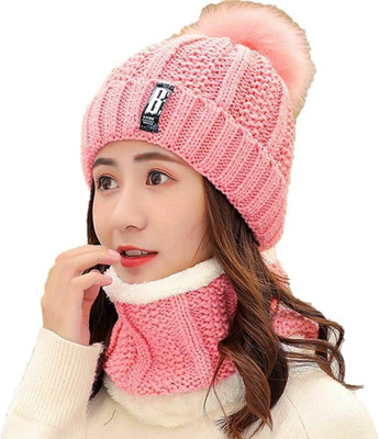 FIRMED STRING Solid, Self Design Beanie Cap(Pack of 2)