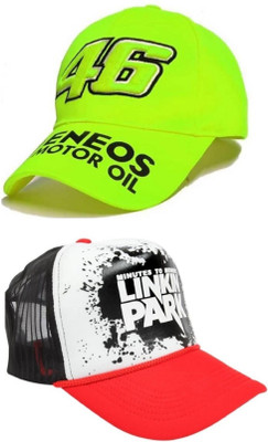EDENSCOPE Printed, Embroidered, Solid Sports/Regular Cap Cap(Pack of 2)