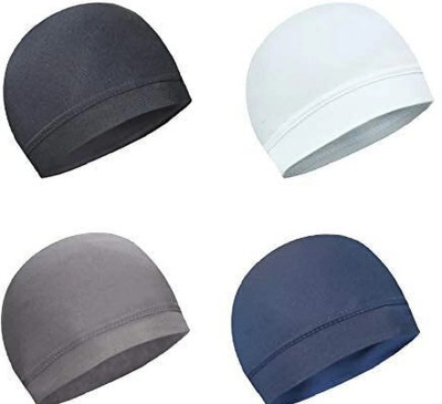 qd fashion Solid Skull Cap Cap(Pack of 4)