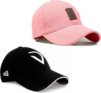 CLASSYMAESSI Self Design Sports/Regular Cap Cap(Pack of 2)