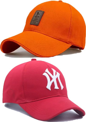 CLASSYMESSI Solid, Self Design, Embroidered Sports/Regular Cap Cap(Pack of 2)