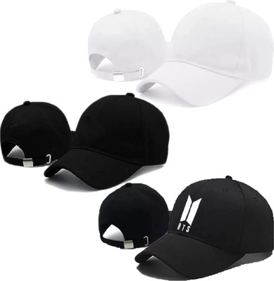 blutech Solid, Self Design, Embroidered Sports/Regular Cap Cap(Pack of 3)