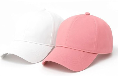 CLASSYMESSI Embroidered, Self Design, Solid Sports/Regular Cap Cap(Pack of 2)