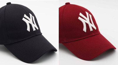b for u Embroidered, Solid, Self Design Sports/Regular Cap Cap(Pack of 2)