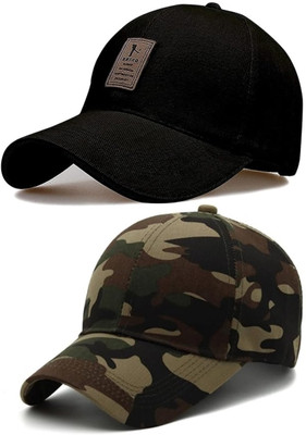 cap world Solid, Self Design Sports/Regular Cap Cap(Pack of 2)