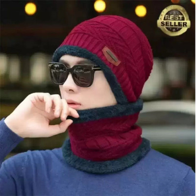 TruFlair Woven Beanie Cap(Pack of 2)