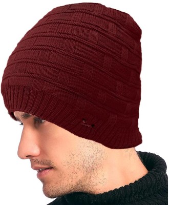 COOL INDIANS Self Design, Solid Beanie Cap