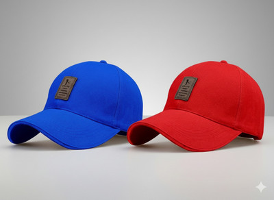 ILLARION Self Design, Solid Sports/Regular Cap Cap(Pack of 2)