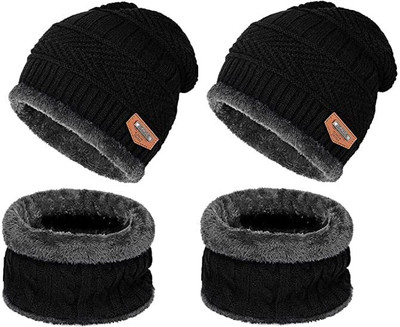 RussoLabels Woven Beanie Cap(Pack of 4)