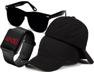HMOGOVON Solid, Self Design Sports/Regular Cap Cap(Pack of 3)