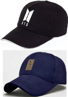 MONI FIY Solid, Self Design Sports/Regular Cap Cap(Pack of 2)