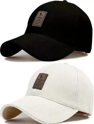 CLASSYMESSI Printed, Self Design, Solid Sports/Regular Cap Cap(Pack of 2)