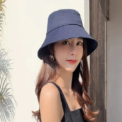 Tricky Shopper Plain Reversible Bucket Hat Cap Cotton Two Side Wear Fishermen Cap Black Color(Grey, Pack of 1)