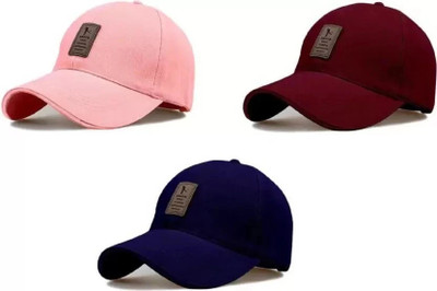 Fy Lane Self Design Sports/Regular Cap Cap(Pack of 3)