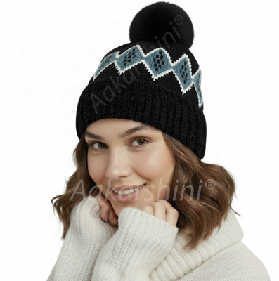 Aakarshini Checkered Skull Cap Cap