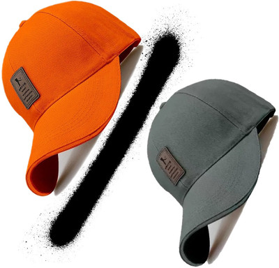 CLASSYMESSI Solid, Self Design Sports/Regular Cap Cap(Pack of 2)