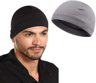 Alipzone Solid Skull Cap Cap(Pack of 2)