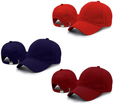 EDENSCOPE Solid Sports/Regular Cap Cap(Pack of 3)