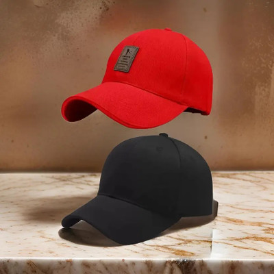 cap world Applique, Self Design, Solid Sports/Regular Cap Cap(Pack of 2)