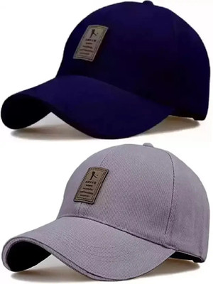 ILLARION Striped, Solid, Self Design Sports/Regular Cap Cap(Pack of 2)