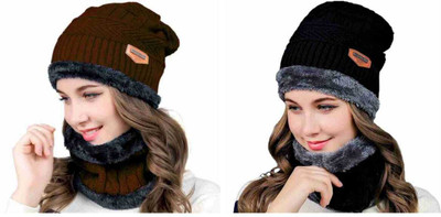 MADE4GOOD Woven Beanie Cap(Pack of 2)
