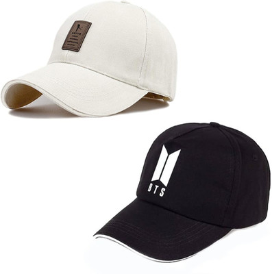 blutech Solid, Self Design, Embroidered Sports/Regular Cap Cap(Pack of 2)
