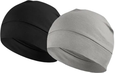 Caiuse Solid Skull Cap Cap(Pack of 2)