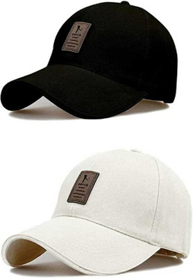 Brostin Solid, Self Design Sports/Regular Cap Cap(Pack of 2)