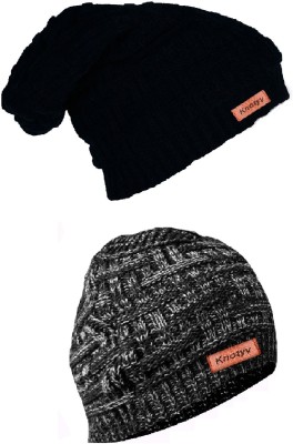 Knotyy Beanie Cap(Pack of 2)