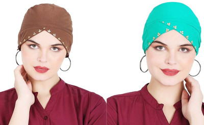 EnviUs Self Design Skull Cap Cap(Pack of 2)