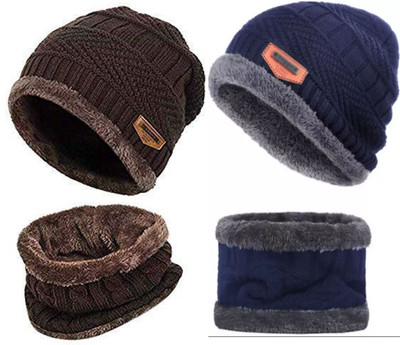 BetterToBest Woven Beanie Cap(Pack of 2)