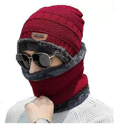 N S TREND Self Design Beanie Cap(Pack of 2)