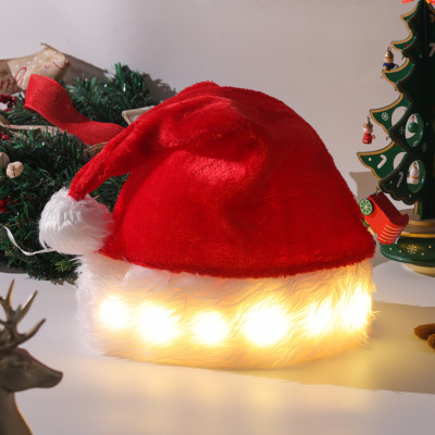 Brown Leaf Self Design Santa Cap Cap(Pack of 5)