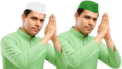 FQZILON Solid Skull Cap Cap(Pack of 2)