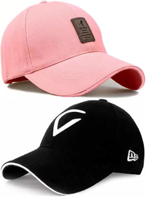 Rozti Embroidered, Self Design, Solid Sports/Regular Cap Cap(Pack of 2)
