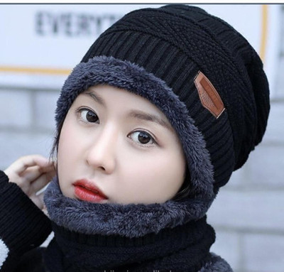 Mom Enterprises Solid Beanie Cap(Pack of 2)