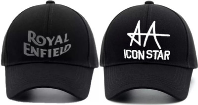 Rozti Embroidered, Self Design, Solid Sports/Regular Cap Cap(Pack of 2)