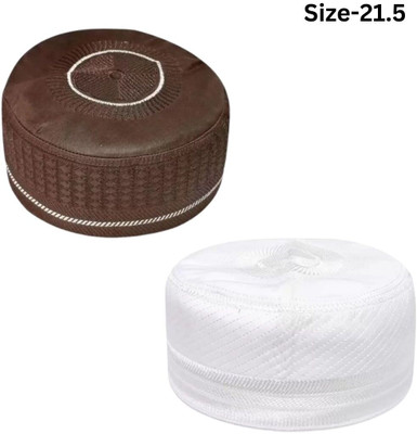 Barkati Embroidered Prayer Cap Cap(Pack of 2)