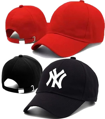 ILLEARION Solid, Self Design, Embroidered Sports/Regular Cap Cap(Pack of 2)