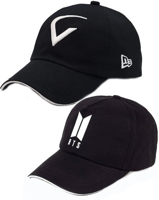 EDENSCOPE Embroidered, Solid, Self Design Sports/Regular Cap Cap(Pack of 2)
