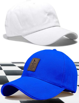 cap world Solid, Self Design, Printed Sports/Regular Cap Cap(Pack of 2)