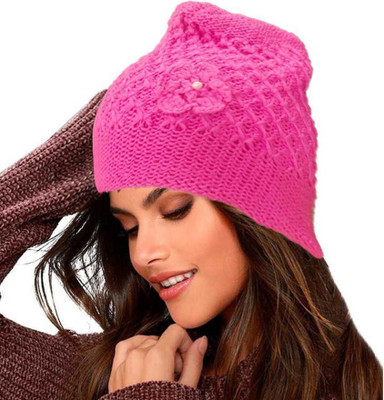 COOL INDIANS Woven, Self Design Beanie Cap