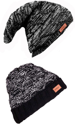 Knotyy Beanie Cap(Pack of 2)